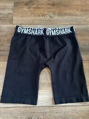 Gymshark Black Shorts with White Branded Waistband